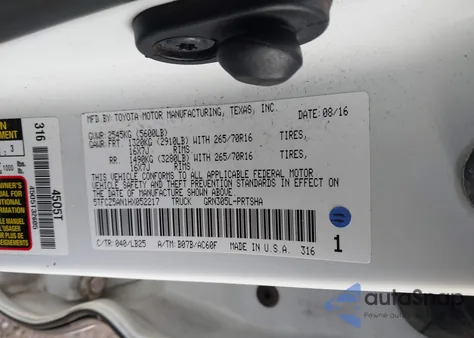 2017 Toyota Tacoma Trd Pro из США, поврежденный, VIN 5TFCZ5AN1HX052217